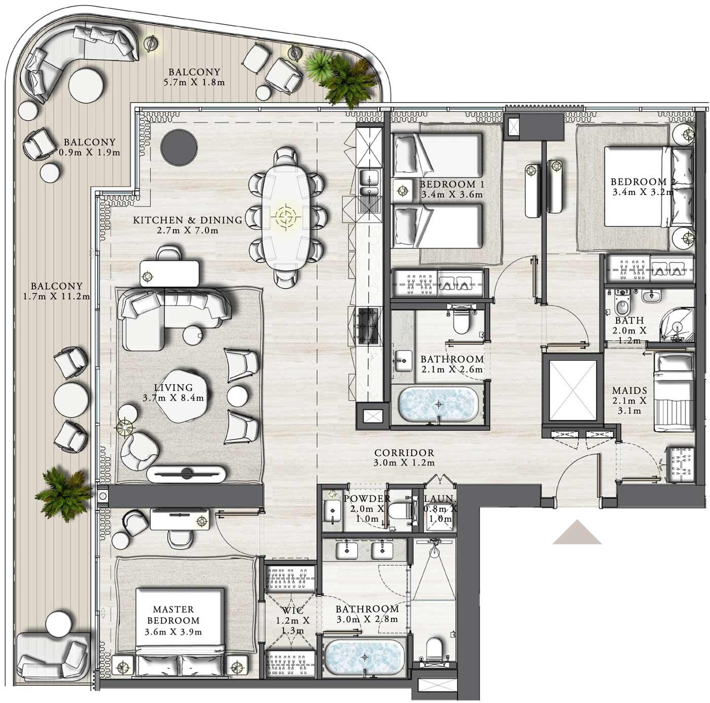 Address the bay emaar floor plan