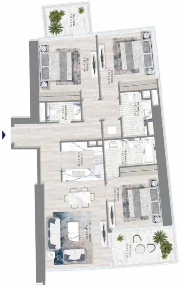 Damac Harbour Lights floor plan