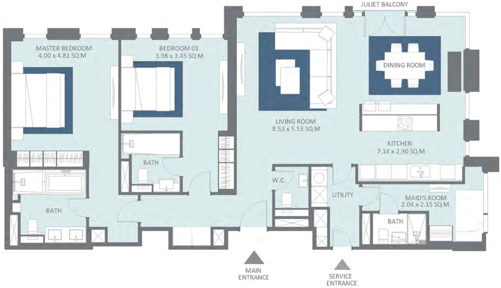Bluewater-residance 2 br